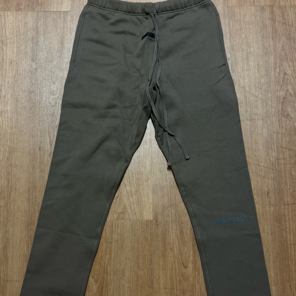 Essentials Olive Green Sweatpants Small - image 1